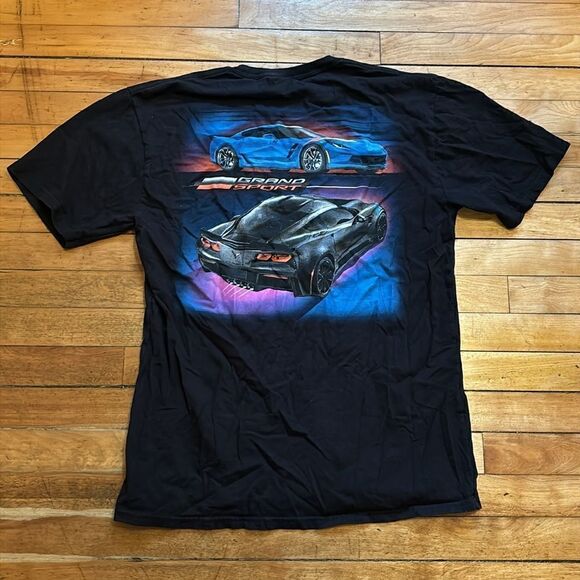 Anvil Grand Sport Men’s Black Race Car T-shirt Large - Picture 2 of 5